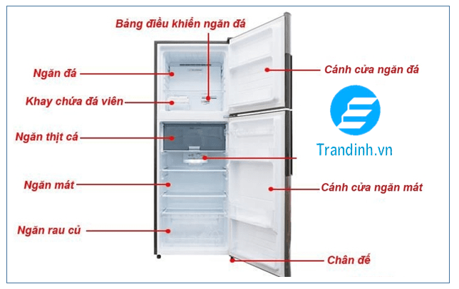 Phác hoạ tổng quát tủ lạnh Sharp Inverter 287 lít SJ-X316E-DS