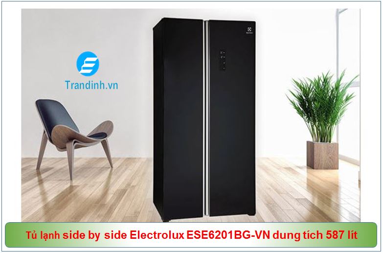 Tủ lạnh side by side Inverter Electrolux ESE6201BG-VN dung tích 587 lít