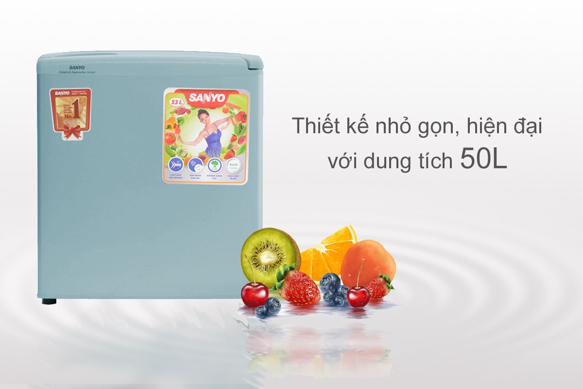 Bí quyết chọn mua tủ lạnh sinh viên, TOP 6 bán chạy nhất 52 Tủ lạnh sinh viên mini Sanyo 50l SR-5KR