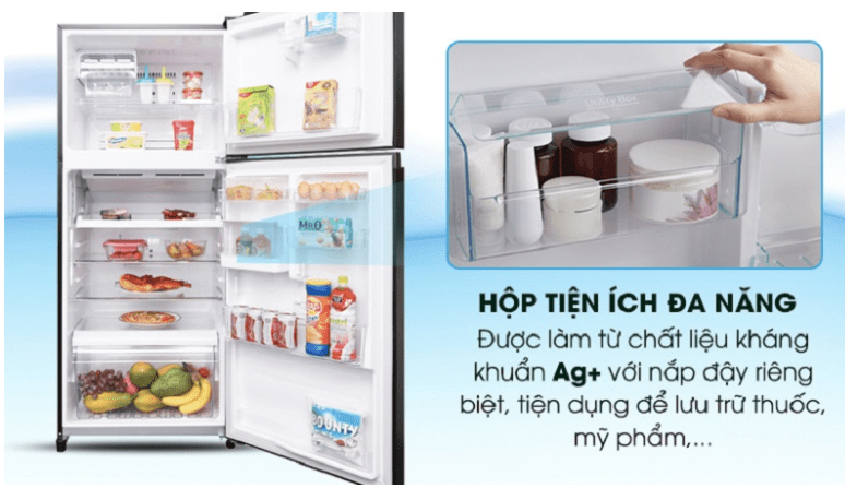tủ lạnh Toshiba GR-AG41VPDZ XK1 Hộp chứa kháng khuẩn tiện lợi, đa năng