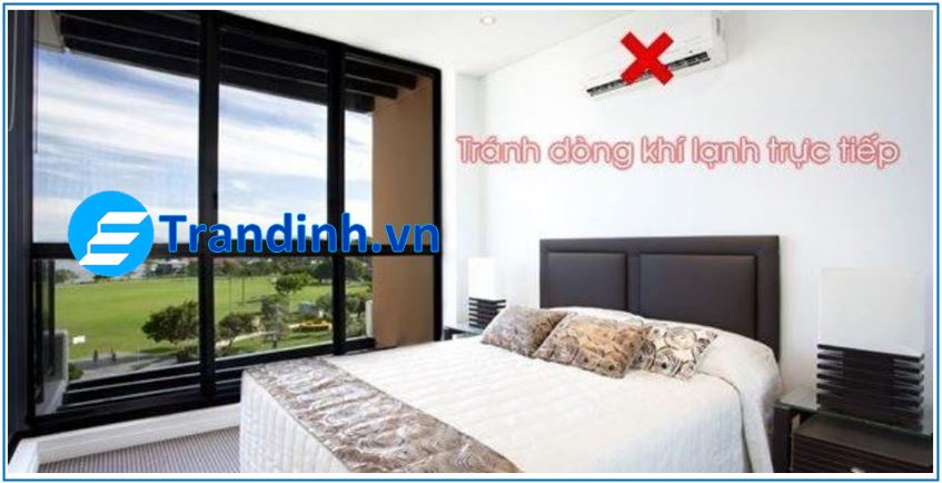 Các trường hợp lắp đặt điều hòa sai vị trí trong phòng ngủ.