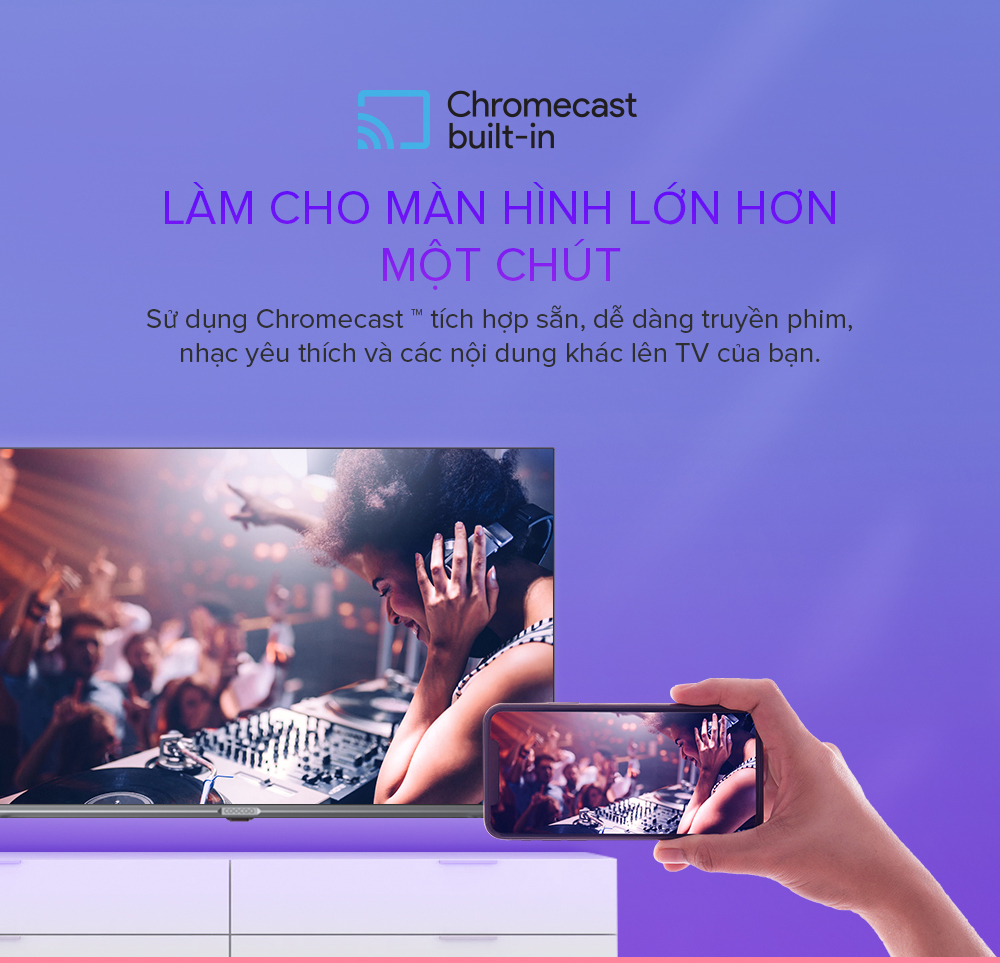 Sử dụng Chromecast dễ dàng truyền phim, các nội dung khác lên ti vi