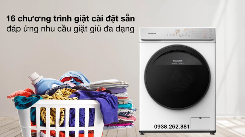Máy giặt sấy Panasonic 10 KG NA-V10FC1WVT 16 chương trình giặt thông minh