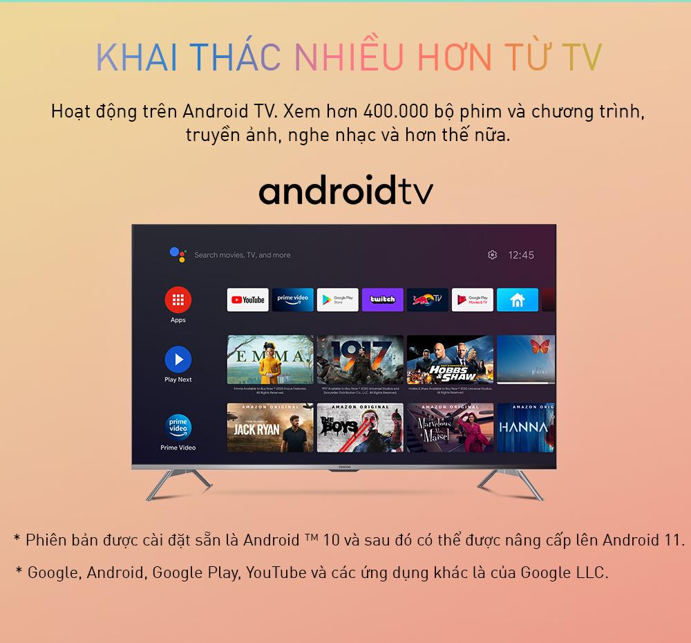 Tivi Coocaa 65S6G Pro Max – 65 inch 4K UHD 13 Tivi 65S6G với kho ứng dụng đa dạng