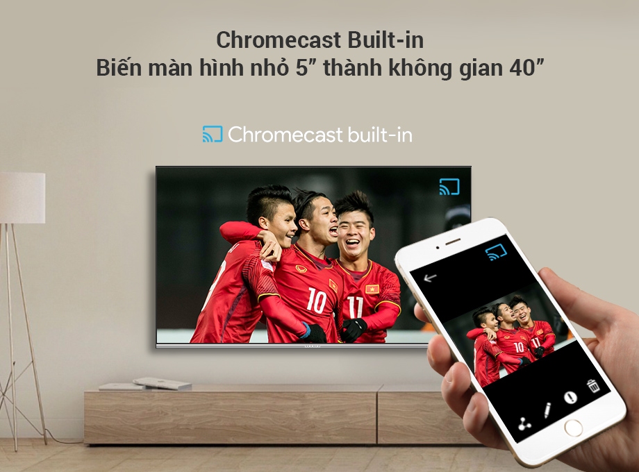 Tivi Coocaa 40S7G – 40 inch Full HD 11 Chromecast tivi COOCAA