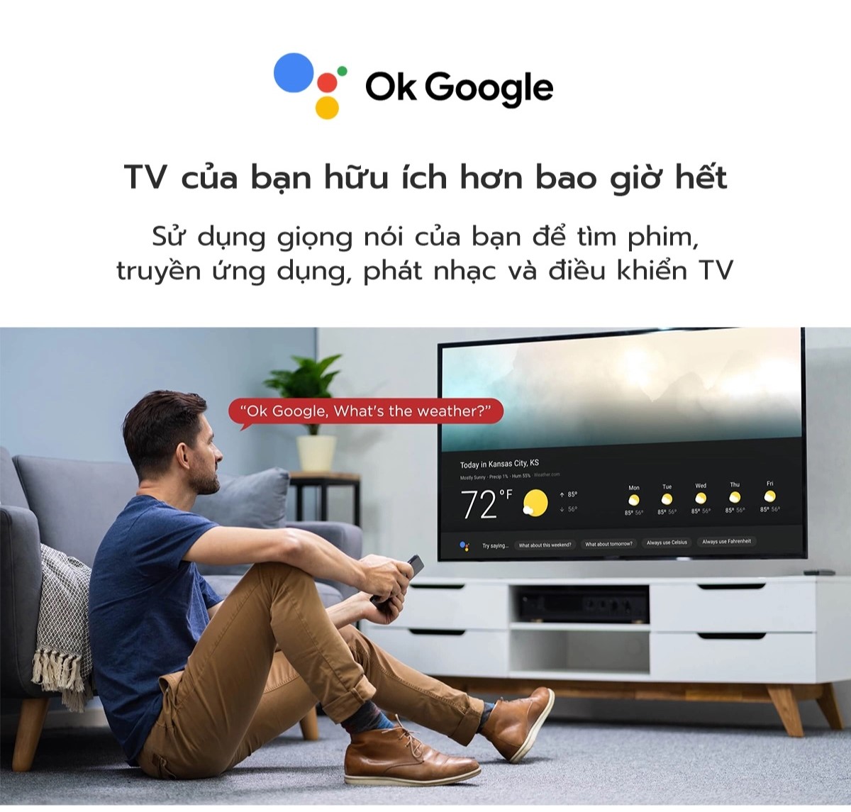 Tiện ích đa dạng của Google Tivi TCL 