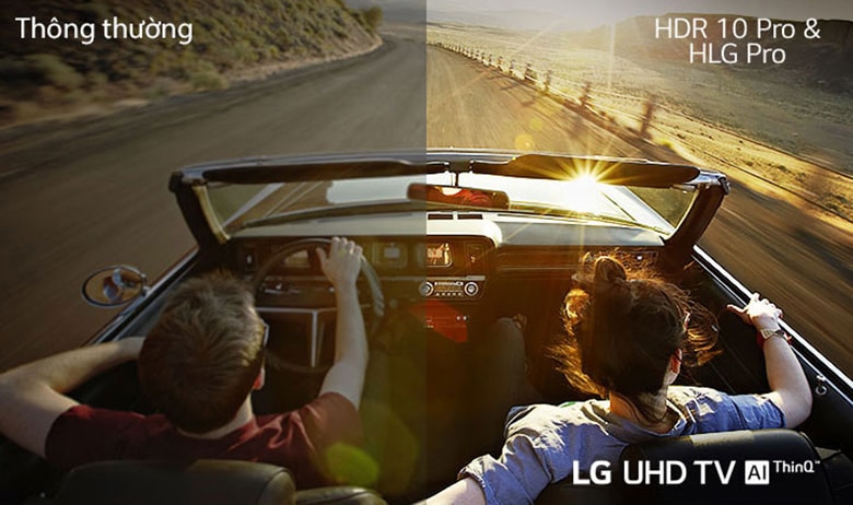 Nâng cấp độ tương phản của hình ảnh lên HDR nhờ công nghệ HDR 10 Pro & HLG Pro