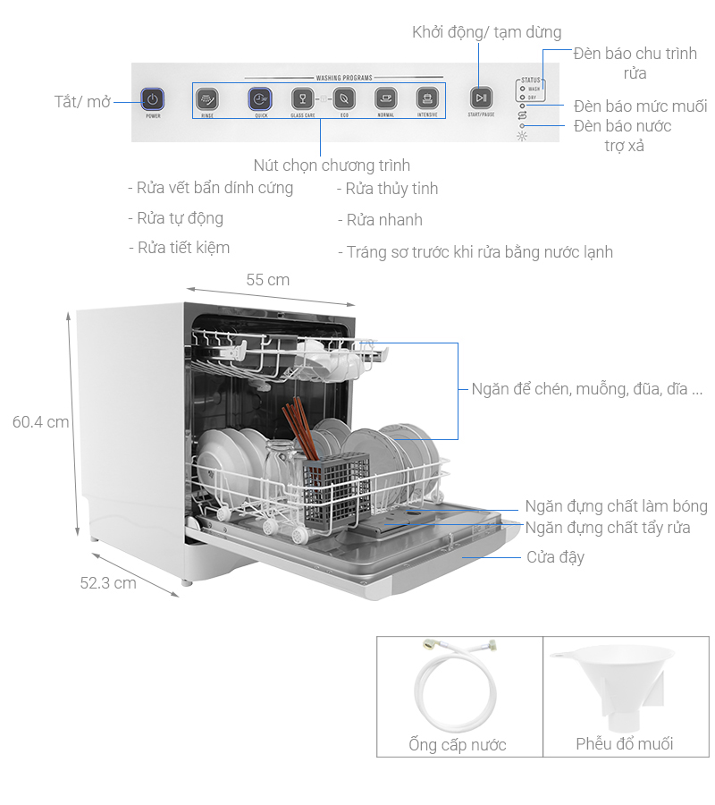 Máy rửa chén Electrolux ESF6010BW