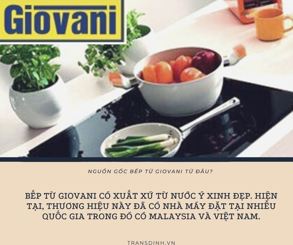Bếp từ Giovani có tốt không? | Đánh giá chi tiết 2 1. Nguồn gốc xuất xứ của bếp từ Giovani đến từ đâu?