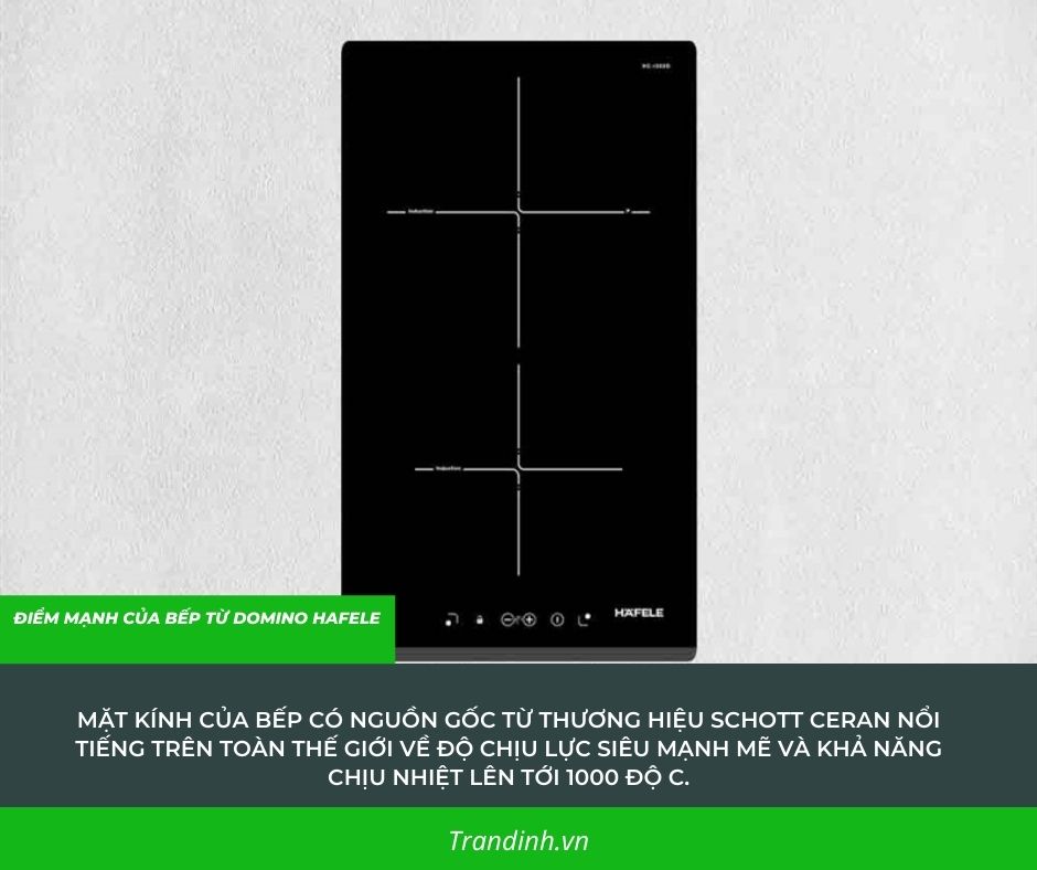 2. Điểm mạnh của bếp từ Domino Hafele