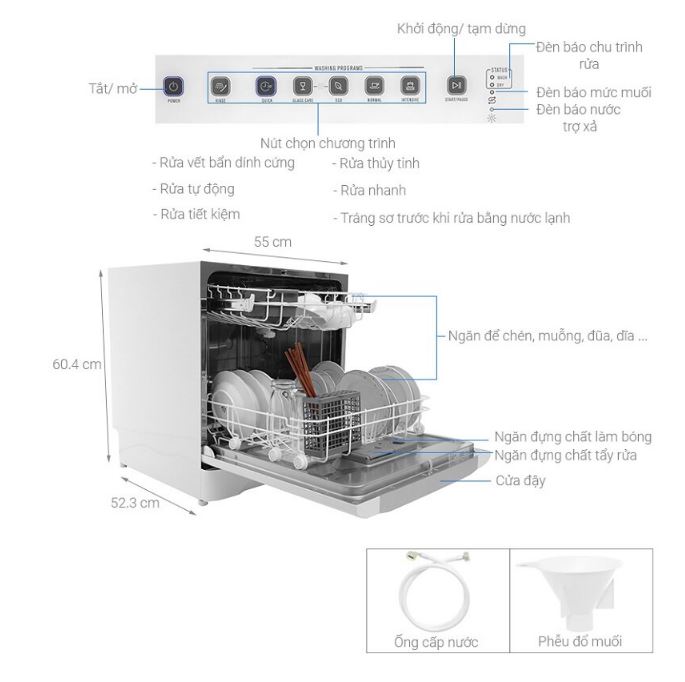 Máy rửa chén Electrolux để bàn