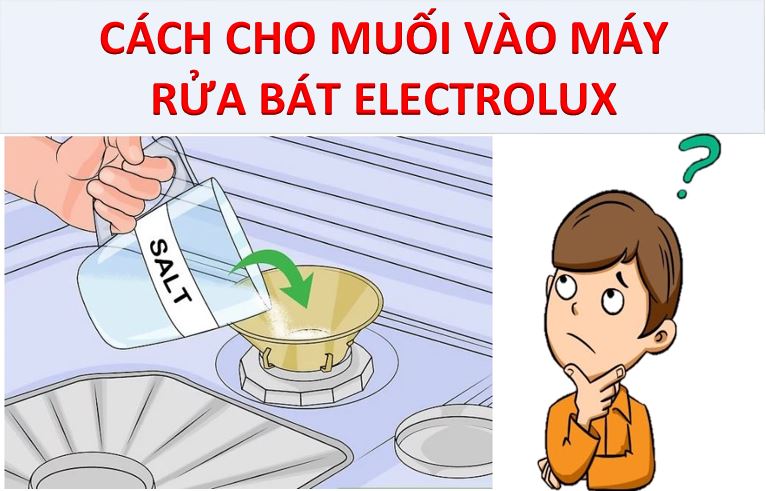 cách cho muối vào máy rửa bát Electrolux