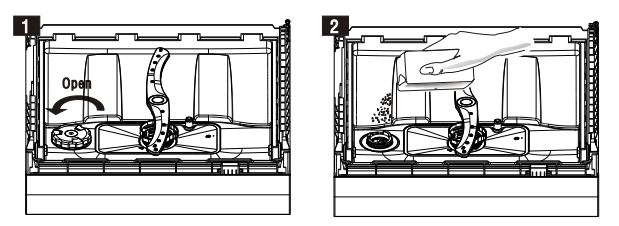 Cách đổ muối vào ngăn chứa muối máy rửa bát Electrolux