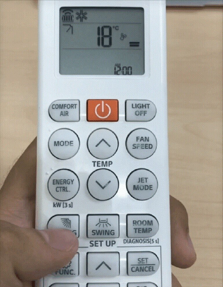 2. Cách chọn chế độ làm mát trên điều hoà LG