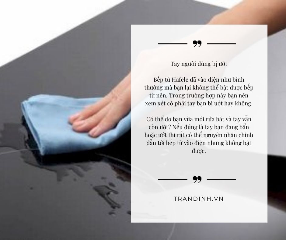 1. Nguyên nhân vì sao bếp từ vào điện nhưng không bật được?