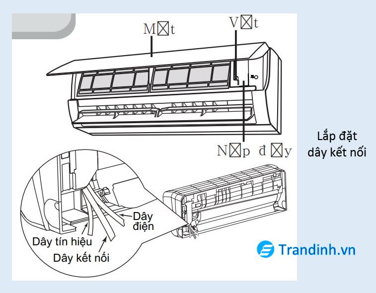 Lắp đặt dây kết nối dàn lạnh máy lạnh Casper