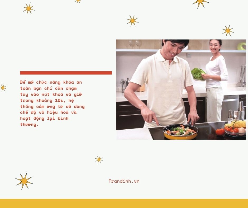 1. Hướng dẫn mở khoá an toàn bếp từ Hafele