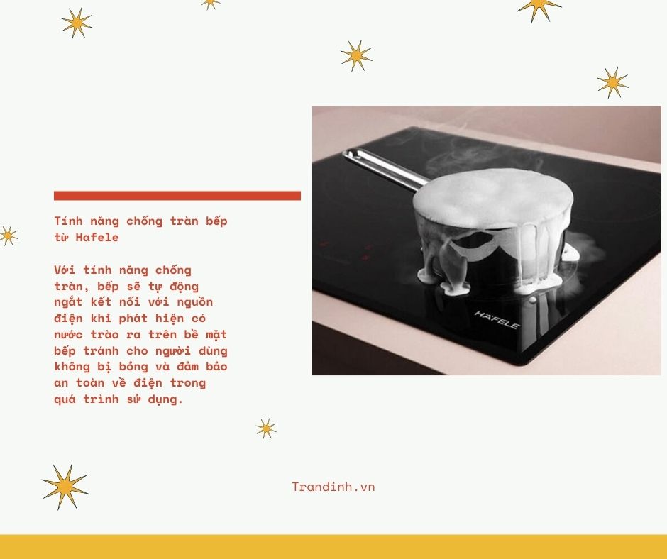 2. Một số tính năng an toàn của bếp từ Hafele