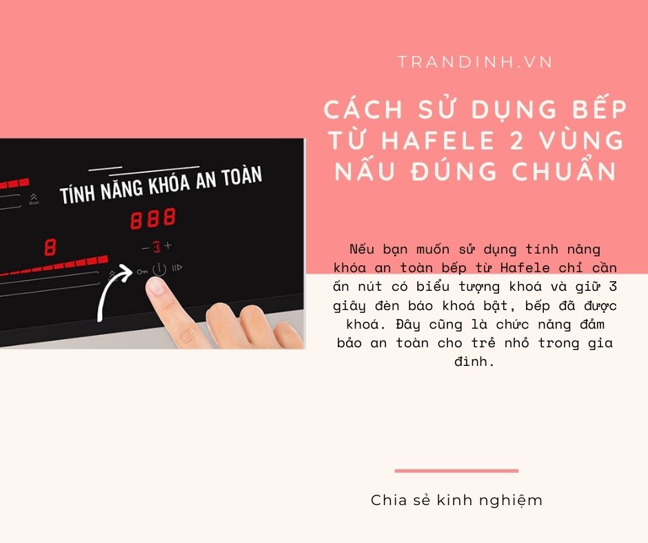 1. Cách sử dụng bếp từ Hafele 2 vùng nấu đúng chuẩn