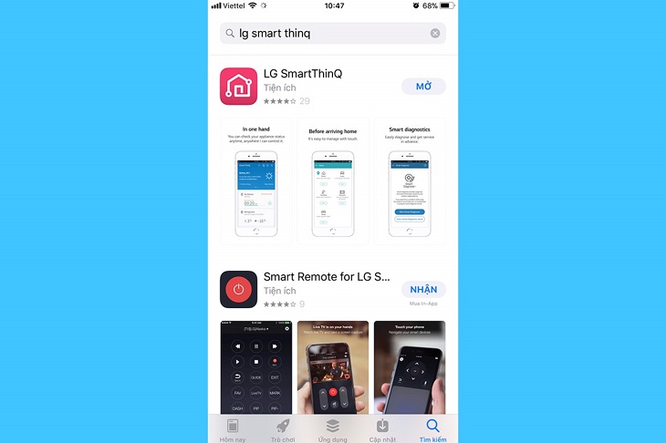 4. Cách cài đặt ứng dụng LG ThinQ trên máy lạnh LG
