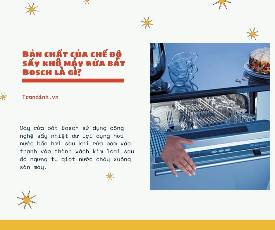 1. Bản chất của chế độ sấy khô máy rửa bát Bosch là gì?