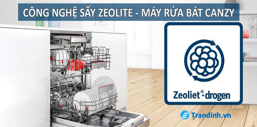 công nghệ sấy Zeolite máy rửa bát Canzy là gì?