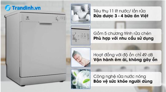 Đánh giá máy rửa bát Electrolux ESF5202LOX có tốt không?