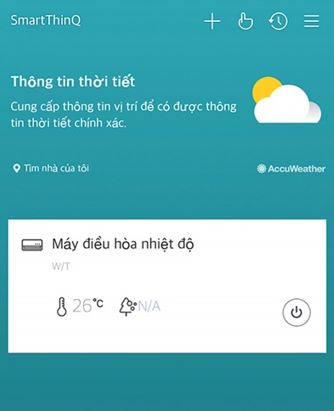 Các bước thao tác trên ứng dụng LG SmarthinQ