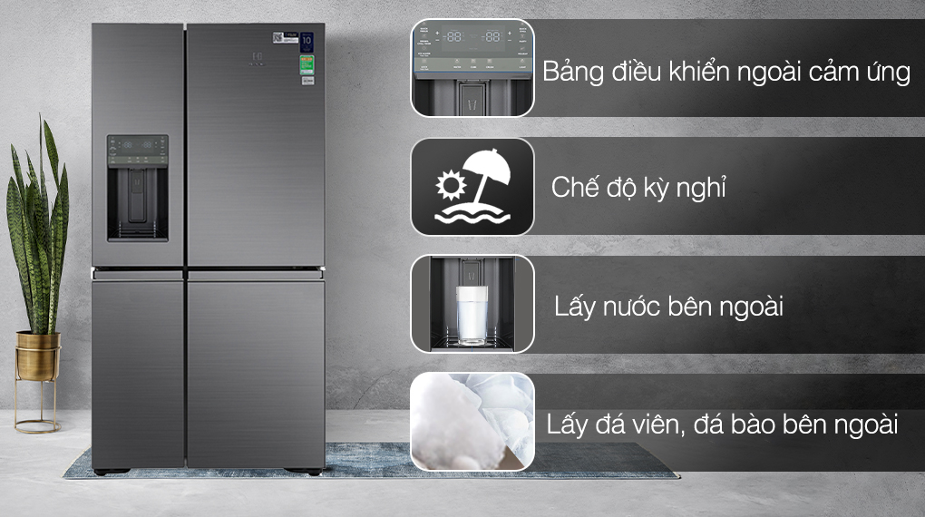 Tủ lạnh Electrolux Inverter 609 Lít EQE6879A-B - Tiện ích