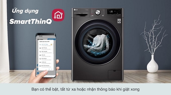 Nhấn nút Spin (vắt) và điều chỉnh tốc độ để máy giặt LG vắt khô áo quần.