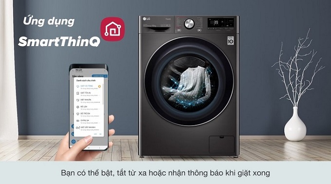 Nhấn nút Spin (vắt) và điều chỉnh tốc độ để máy giặt LG vắt khô áo quần.