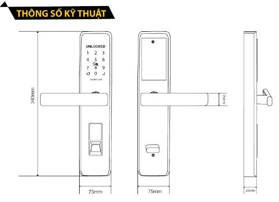 Khoá cửa vân tay Miller F5500 6 Thông tin Pin, nguồn điện sử dụng trên khoá cửa Miller F5500