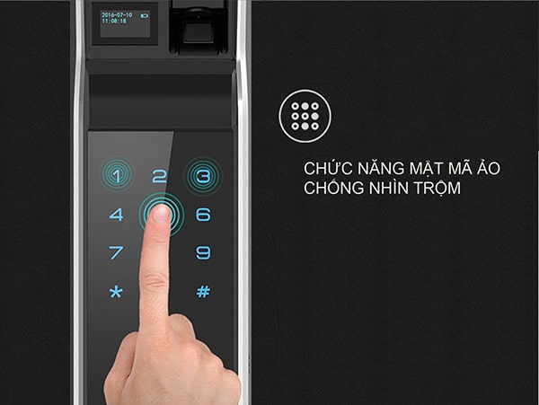 Khoá cửa điện tử 5A TS7800 PLUS - Vân tay, mã số, thẻ từ 10 Bảo mật tối ưu với chức năng mã số ảo và công nghệ vân tay bán dẫn
