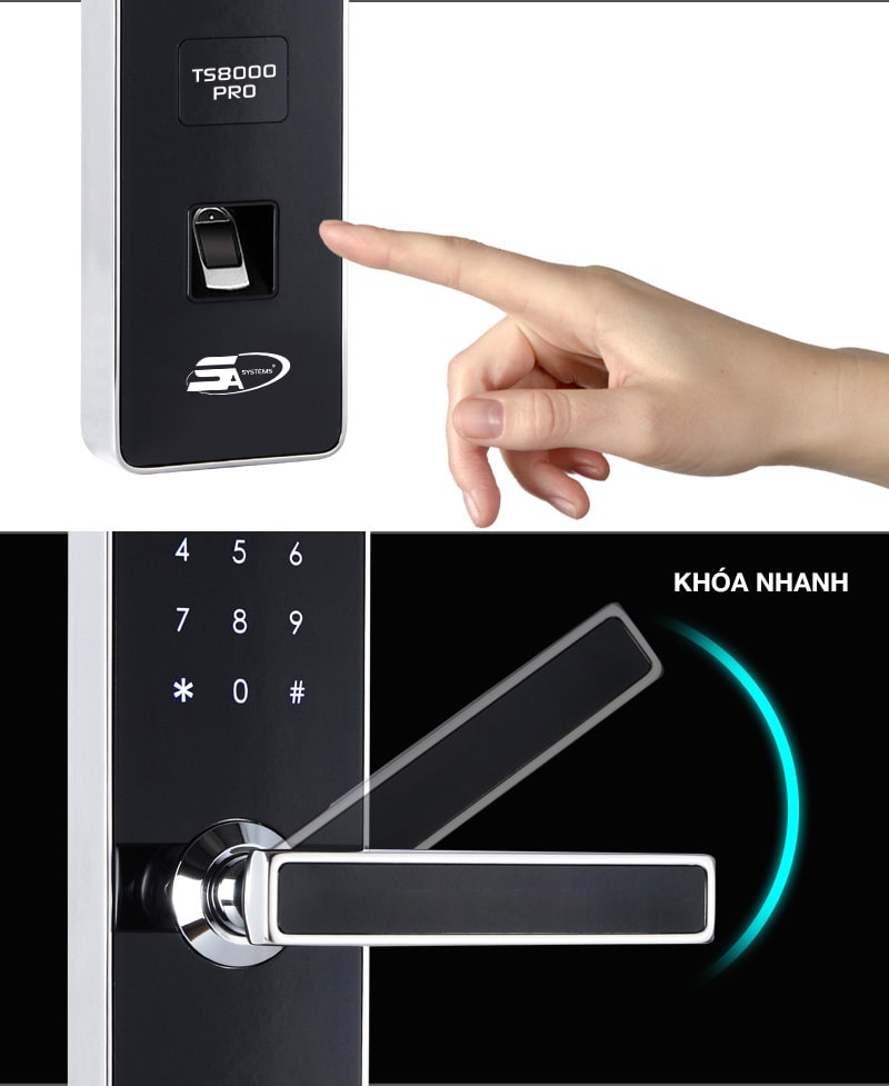 Khoá cửa vân tay 5asystem 5A TS8000 PRO 13 Đặc điểm nổi bật trên khoá cửa 5asystem 5A TS8000 PRO