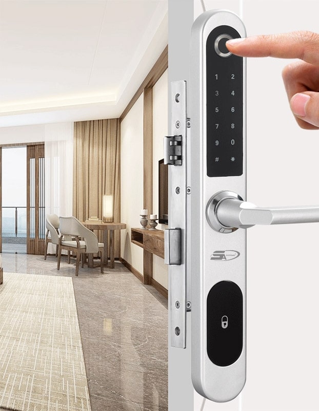 Khoá cửa vân tay 5asystem 5A SBS3000 PRO 10 5. Khoá vân tay 5A SBS3000 thích hợp lắp đặt cho nhiều kiến trúc nhà