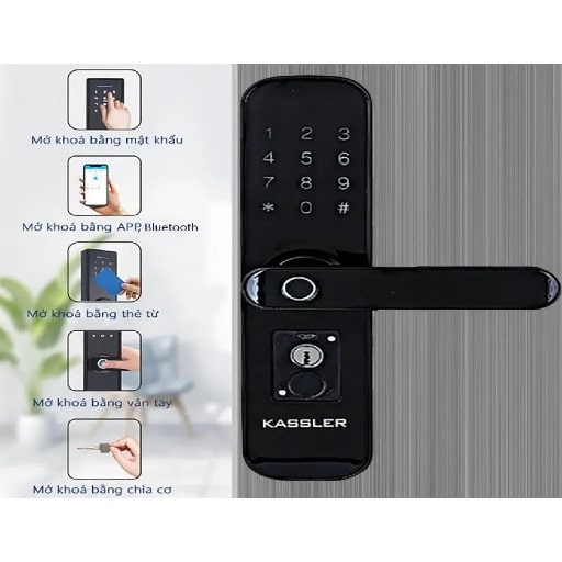 Khoá cửa vân tay Kassler KL-668 4 3. Đa dạng các phương thức mở khoá tiện lợi người dùng
