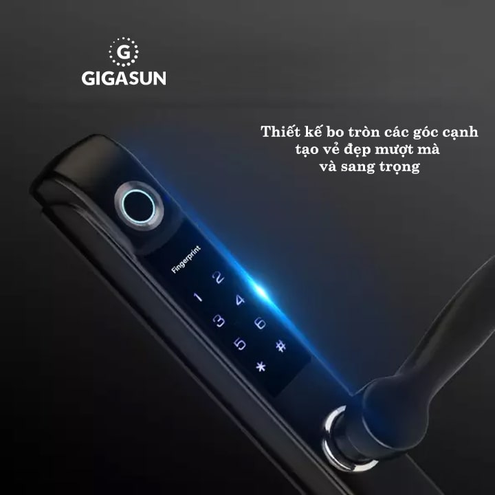 Khoá vân tay cửa nhôm kính Gigasun A03B 6 Kiểu dáng hiện đại, độ bền và tính thẩm mỹ cao