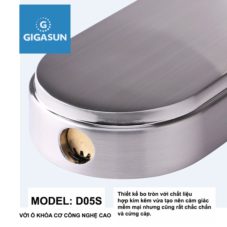 Khoá cửa vân tay Gigasun D05S 6 Khoá điện tử Gigasun D05S sở hữu kiểu dáng hiện đại, độ bền cao