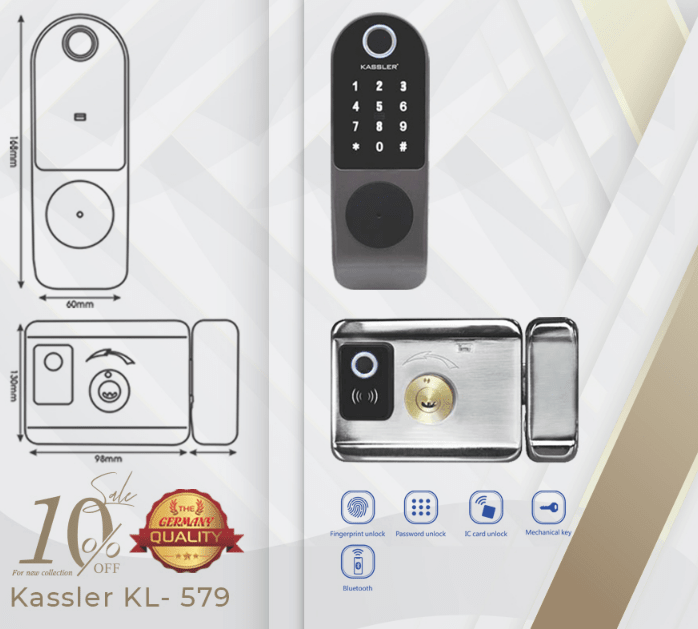 Khóa cửa cổng Kassler KL-579 1 Vật liệu sử dụng