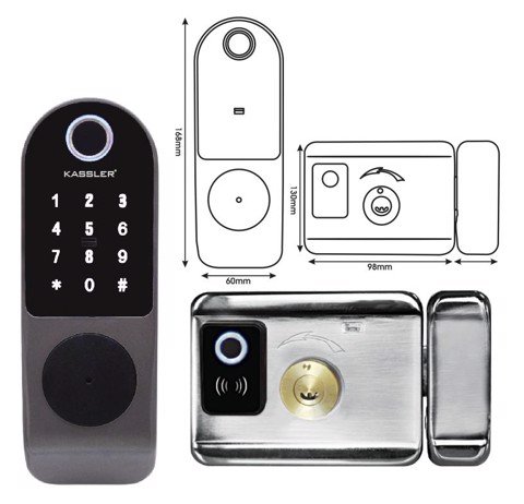 Khoá điện tử cửa cổng, cửa sắt Kassler KL-579BL 4 Kiểu dáng hiện đại, thon gọn, dễ dàng thao tác