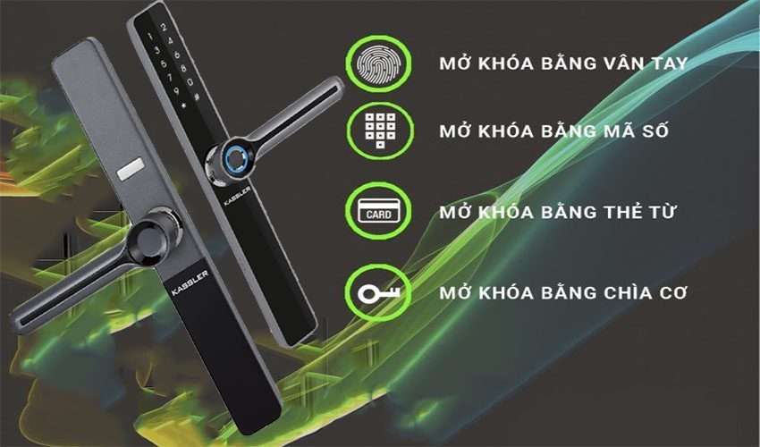 Khoá vân tay cửa lùa Kassler KL-599I 2 2. Khoá cửa Kassler KL-599I đa dạng chức năng mở khoá