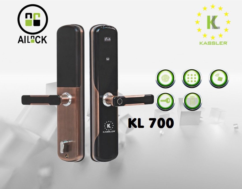 Khoá điện tử Kassler KL-700 trang bị 5 phương thức mở khoá tiện lợi