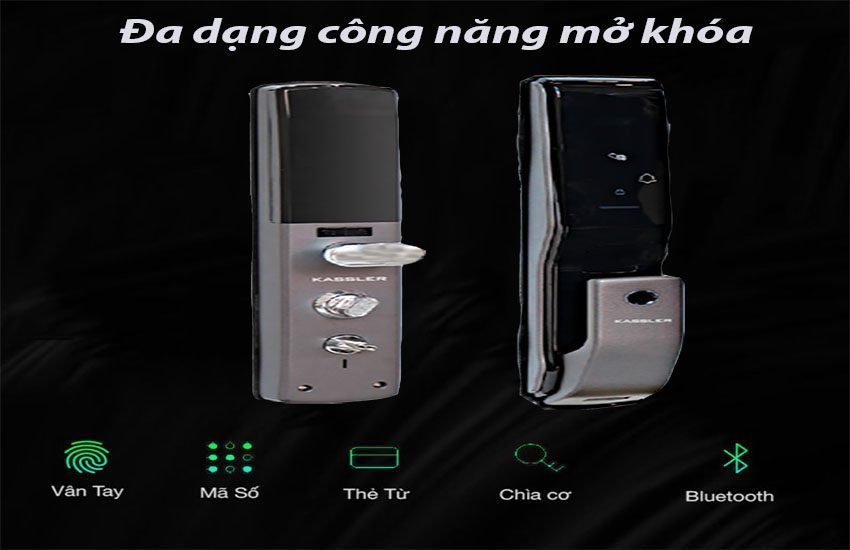 Khoá cửa vân tay Kassler KL-789 3 Đa dạng các phương thức mở khoá tiện dụng