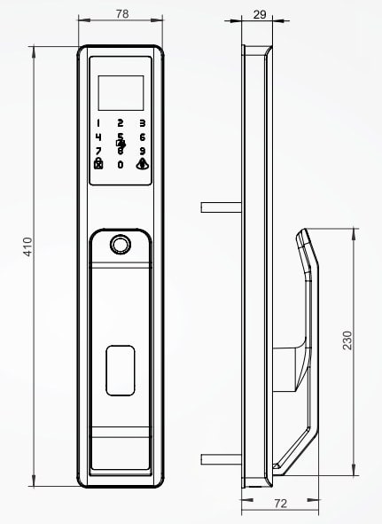 Khoá cửa vân tay Kassler KL-888 3 2. Kassler KL-888 với kiểu dáng sang trọng, độ bền cao