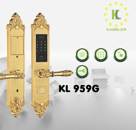 Khoá cửa vân tay cổ điển Kassler KL-959G 2 2. Khoá cửa điện tử Kassler KL-959G trang bị 4 chức năng mở khoá