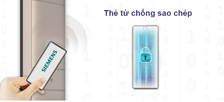 Khóa cửa vân tay SIEMENS C320 11 Khóa cửa điện tử Siemens sở hữu công nghệ thẻ từ mã hóa mạnh mẽ