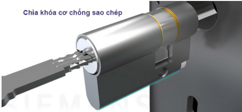 Khóa cửa vân tay SIEMENS C321 8 Khóa thông minh Siemens | Ruột khóa chuẩn Châu Âu