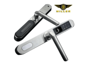 1. Khoá vân tay cửa nhôm MILLER FA1000 có thiết kế gọn dàng tay nắm dễ sử dụng