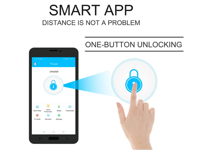 Khóa vân tay MILLER F5000 PRO 2 3. Điều khiển thông qua điện thoại và gửi Passcode