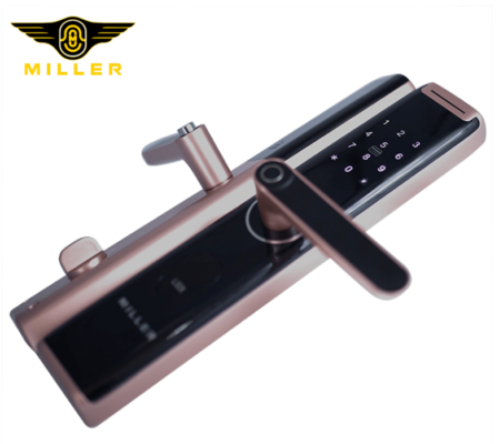 1. Khoá cửa thông minh MILLER F6000 có thiết kế gọn dàng tay nắm dễ sử dụng